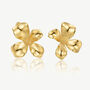 Gold Or Silver Large Flower Earrings, thumbnail 3 of 5
