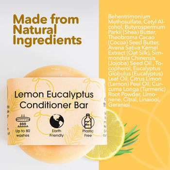 Lemon Eucalyptus Conditioner Bar For All Hair Types, 3 of 10