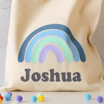 Personalised Rainbow Gift Bag, Solid Colours, 3 of 3