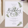 Personalised A6 Botanical Age Birthday Party Invitation, thumbnail 3 of 3