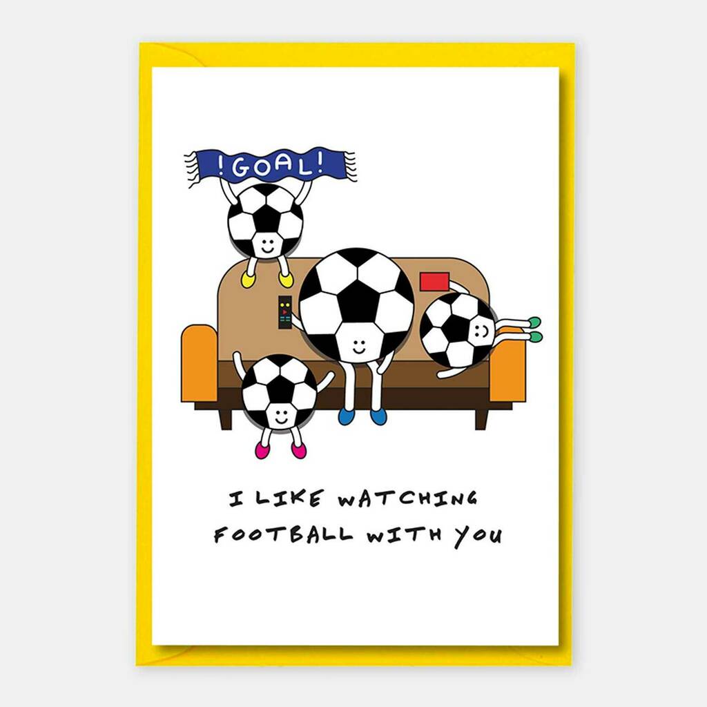 Football Mad Fan Funny Cute Footy Birthday Love Card By I AM A |  