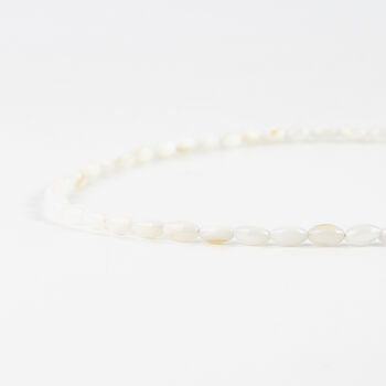 Mother Of Pearl Seed Bead Necklace, 5 of 5