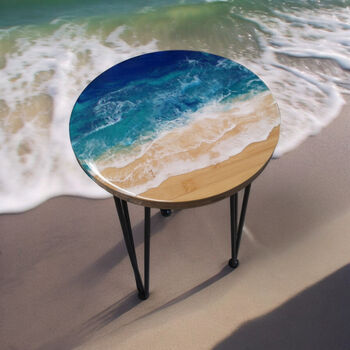 Oceanic Nautical Round Resin Side Table, 2 of 2