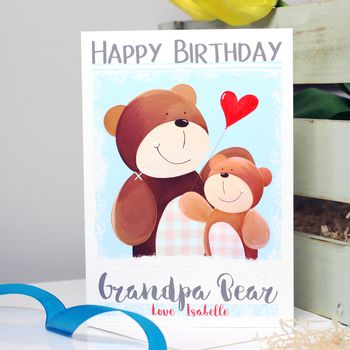 Personalised Daddy Papa Bear Birthday Card, 4 of 10