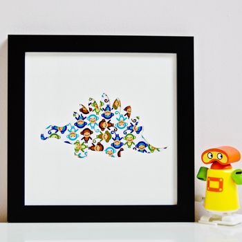 Personalised Framed Dinosaur Picture, 3 of 6
