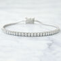 Diamond Gemstone Sterling Silver Tennis Bracelet, thumbnail 1 of 5