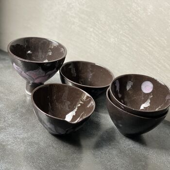 Handmade Ceramic Coffee Cup Footed Desert Pottery, 8 of 9