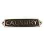 Solid Brass Laundry Plaque With Antique Finish, thumbnail 3 of 11