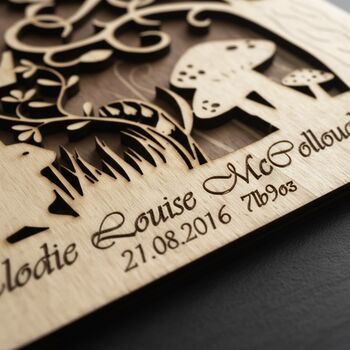 Personalised Baby Letter Frame; Name, Date And Weight, 3 of 6