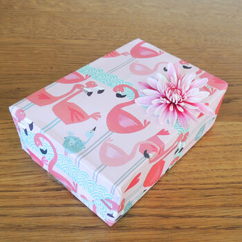 Flamingos Gift Wrap Two Sheets, 4 of 5
