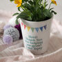 Personalised Rainbow Bunting Flower Pot, thumbnail 2 of 3