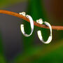 Sterling Silver Small Twisted Hoop Earrings, thumbnail 3 of 6