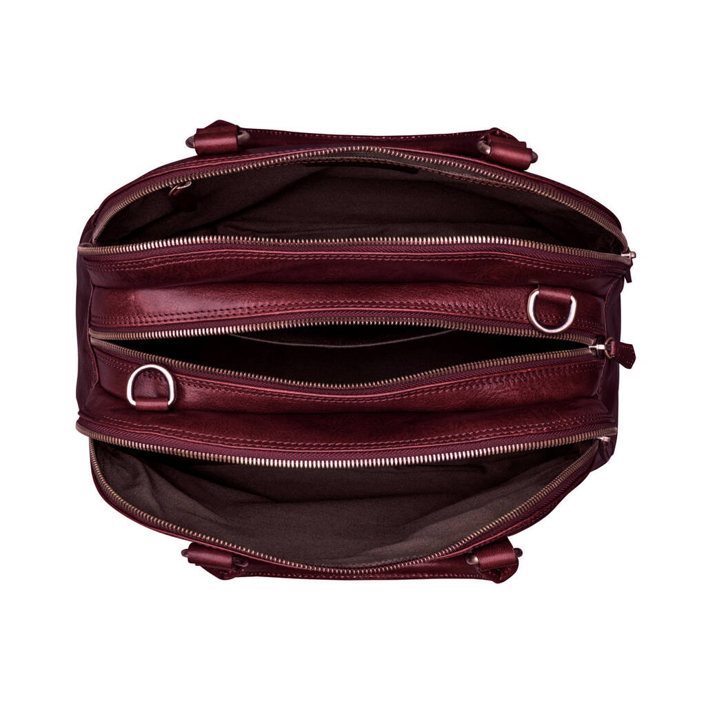 Ladies Leather Bowling Bag Handbag 'Liliana S' By Maxwell Scott Bags ...