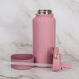 Dachshund 30oz Water Bottle With Removable Dog Bowl In Grey/ Pink, thumbnail 2 of 8