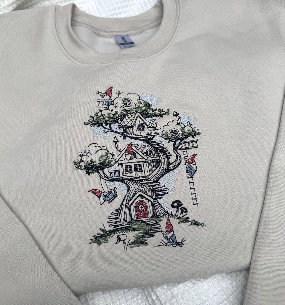 Cottagecore Garden Gnome Embroidered Sweatshirt, 1 of 6