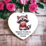 Personalised Racoon Valentine's Hanging Gift, thumbnail 2 of 2