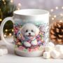 Personalised Bichon Freis In Christmas Lights, thumbnail 9 of 9