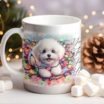 Personalised Bichon Freis In Christmas Lights, 9 of 9