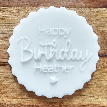 Personalised Happy Birthday Debosser Cake Making, 4 of 6
