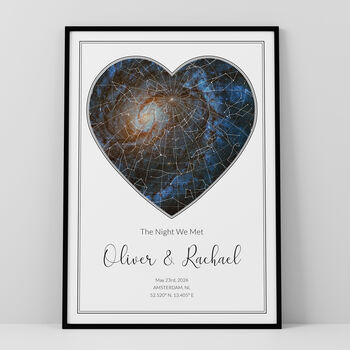 The Night We Met Personalised Star Map Print Dating Couples Gift, 5 of 12