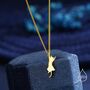 Sterling Silver Playful Cat Pendant Necklace, thumbnail 6 of 12