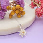 Sterling Silver Birth Flower And Initial Necklaces, thumbnail 6 of 12