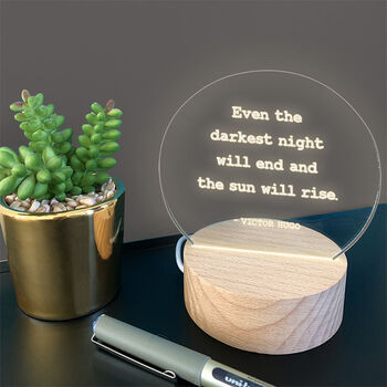 Personalised Motivational Quote Mini Desk Lamp, 5 of 9