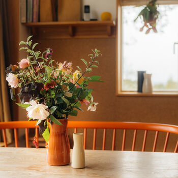Handmade Stoneware Cream Bud Vase For Flowers, 2 of 2
