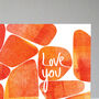 Orange Love You Card, thumbnail 3 of 9