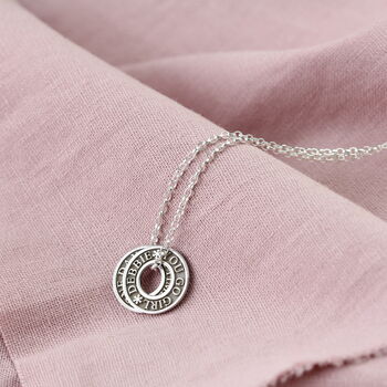 Personalised Silver Washer Talisman Necklace, 7 of 7