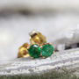 Emerald Stud Earrings, thumbnail 3 of 8
