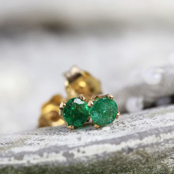 Emerald Stud Earrings, 3 of 8