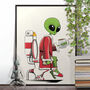 Space Alien On The Toilet Poster Print, thumbnail 1 of 6