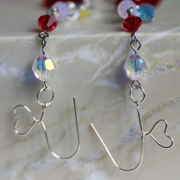 Crystal Heart Mini Garland Christmas Decoration, 3 of 10