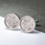 1936 90th Birthday Sixpence Coin Cufflinks, thumbnail 1 of 4