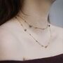 Sterling Silver Gold Plated Rainbow Tourmaline Necklace, thumbnail 2 of 5