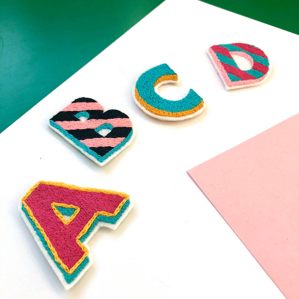 Initial Letter Patch Embroidery Kit By Modern Floss
