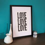 Love Limited Edition Letterpress Print, thumbnail 2 of 5