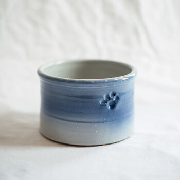 Hand Thrown Pottery Dog Bowl In Seaspray Glaze, 2 of 2