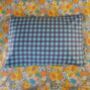 Retro Gingham Organic Cotton Pillow Case Flat, thumbnail 1 of 4