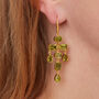 Peridot Multi Shaped Chandelier Stud Earrings, thumbnail 5 of 12