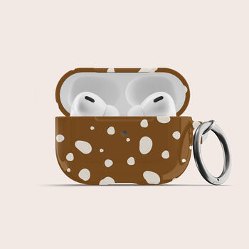 Caramel Spots Air Pods Case With Keychain, 2 of 7
