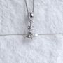 925 Cute Cat Charm Gift Elegant Pearl Cat, thumbnail 2 of 5