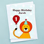 'Lion' Personalised Birthday Card For Children, thumbnail 2 of 4