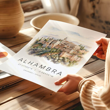 Granada Travel Poster Of Alhambra, 4 of 7