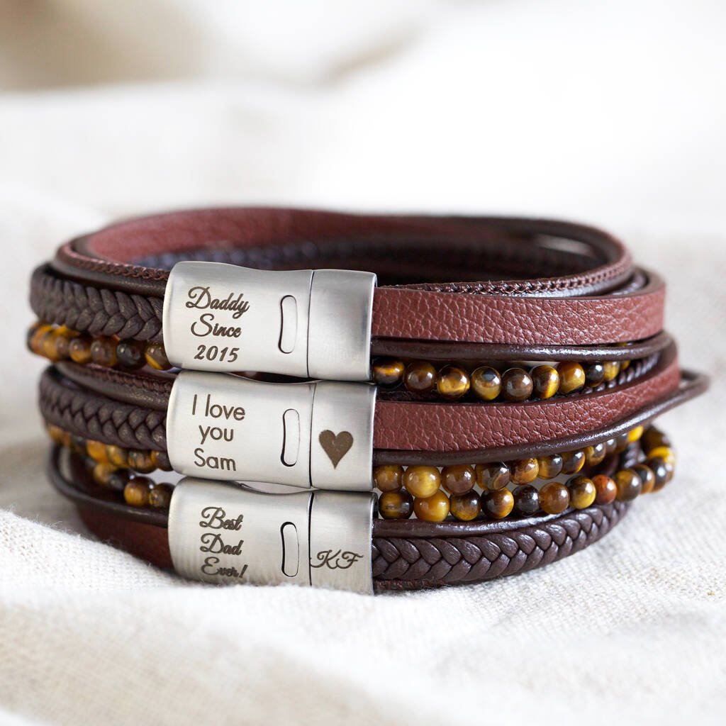 Update 95+ personalized leather band bracelets super hot - in.duhocakina