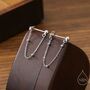 Sterling Silver Satellite Ball Chain Stud Earrings, thumbnail 1 of 11