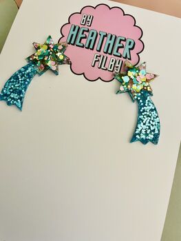 Shooting Star Glitter Resin Earrings, 3 of 5