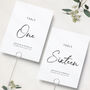 Personalised Wedding Table Numbers Calligraphy, thumbnail 1 of 4