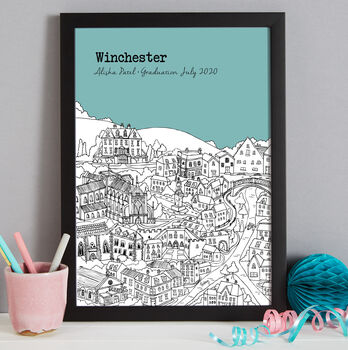 Personalised Winchester Graduation Gift Print, 7 of 9